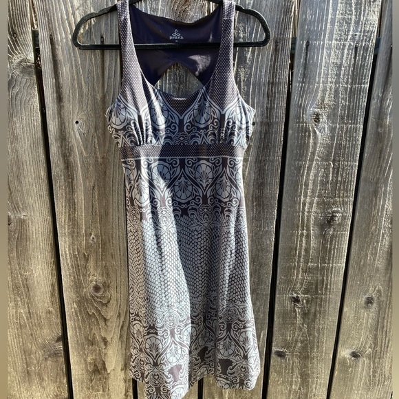 Women's PrAna Dress Multicolor M Open Hippie Boho Poly Spandex Breath Stretch - Picture 1 of 13